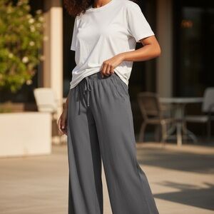 SHEIN Charcoal Wide-Leg Pants